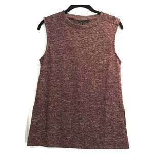 Banana republic burgundy sleeveless side split top